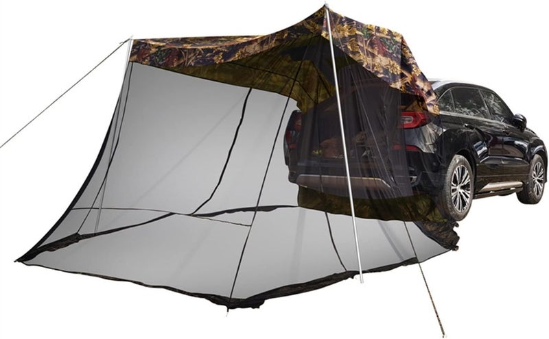 LRFVADW Tent Tour Car Rear Tent Extension Sunshade Vehicle Trunk Side Awning Off-road Outdoor Canopy Camping(Green) - Image 5