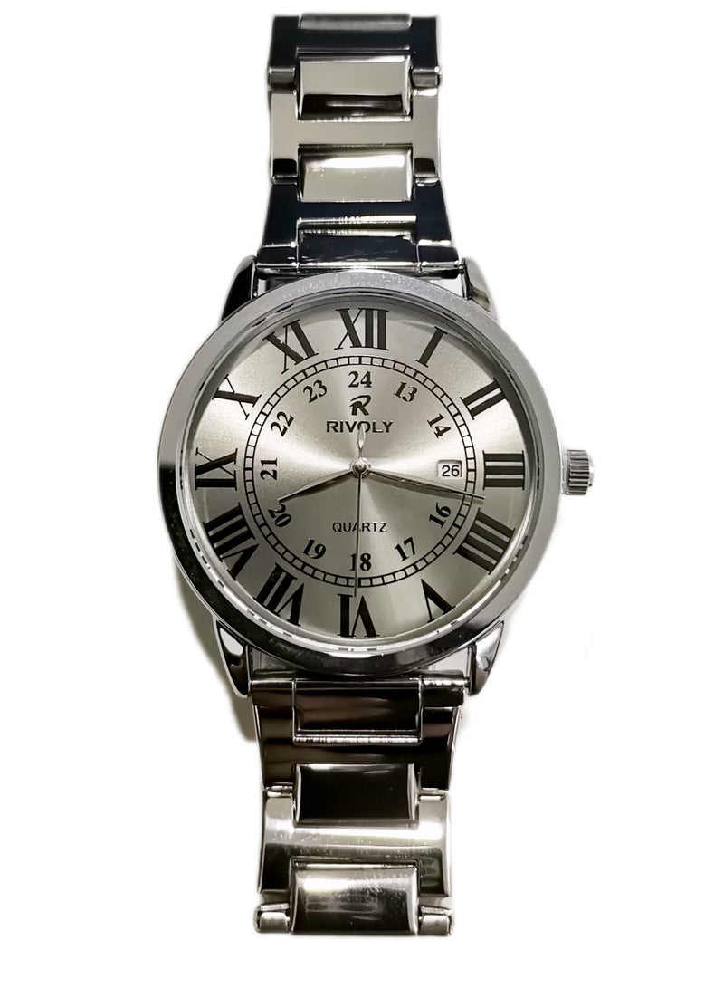 ريفولي ساعة رجال عصرية مع التاريخ ستانلس استيل ضد الماء - Image 1