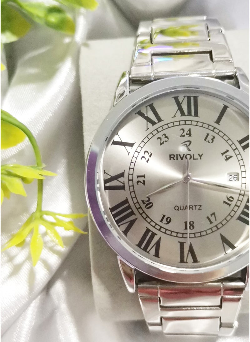 ريفولي ساعة رجال عصرية مع التاريخ ستانلس استيل ضد الماء - Image 2