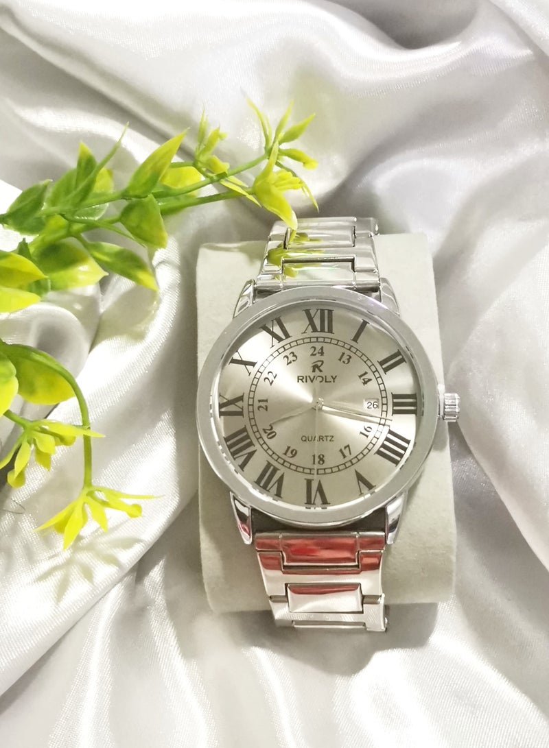 ريفولي ساعة رجال عصرية مع التاريخ ستانلس استيل ضد الماء - Image 3