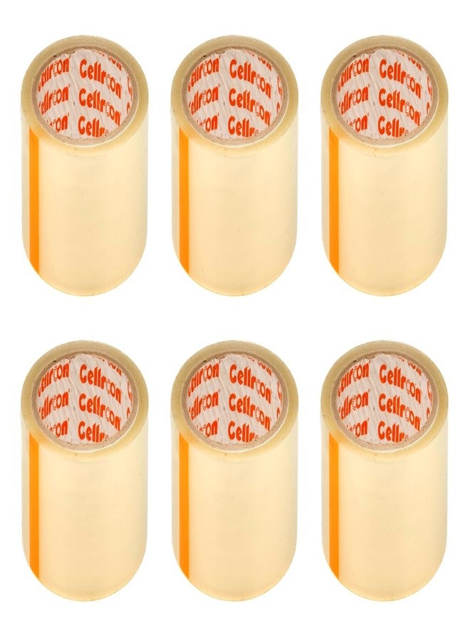 Cellroon Transparent cello tape (2inch / 65meters) it is use for Office task's, craft and DIY Projects, Packaging and Shipping | Quick Fixes, Invisible Bonding, Cost-Effective (pack of 6) - Image 1