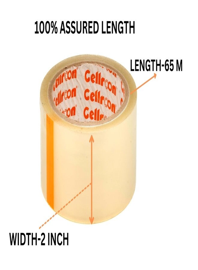 Cellroon Transparent cello tape (2inch / 65meters) it is use for Office task's, craft and DIY Projects, Packaging and Shipping | Quick Fixes, Invisible Bonding, Cost-Effective (pack of 6) - Image 3