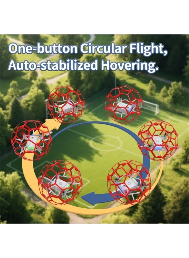 TIGER Professional RC Airplane Version 2026 Hollow Soccer Ball Drone with Remote Control | Educational STEM Toy for Kids & Adults | 360° Flying Ball Aircraft with LED Lights, Anti-Collision Design, Rechargeable Battery & Long Flight Time | Indoor & Outdoor Fun Learning Drone - Image 4