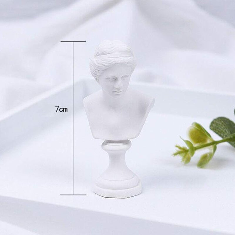 klarakoBust Statue Sculpture,Classic Greek Figure Head Statue Art Craft Resin Figurine Head Sculptures Decoration Sketch Ornament Small klarakoVenus - Image 5