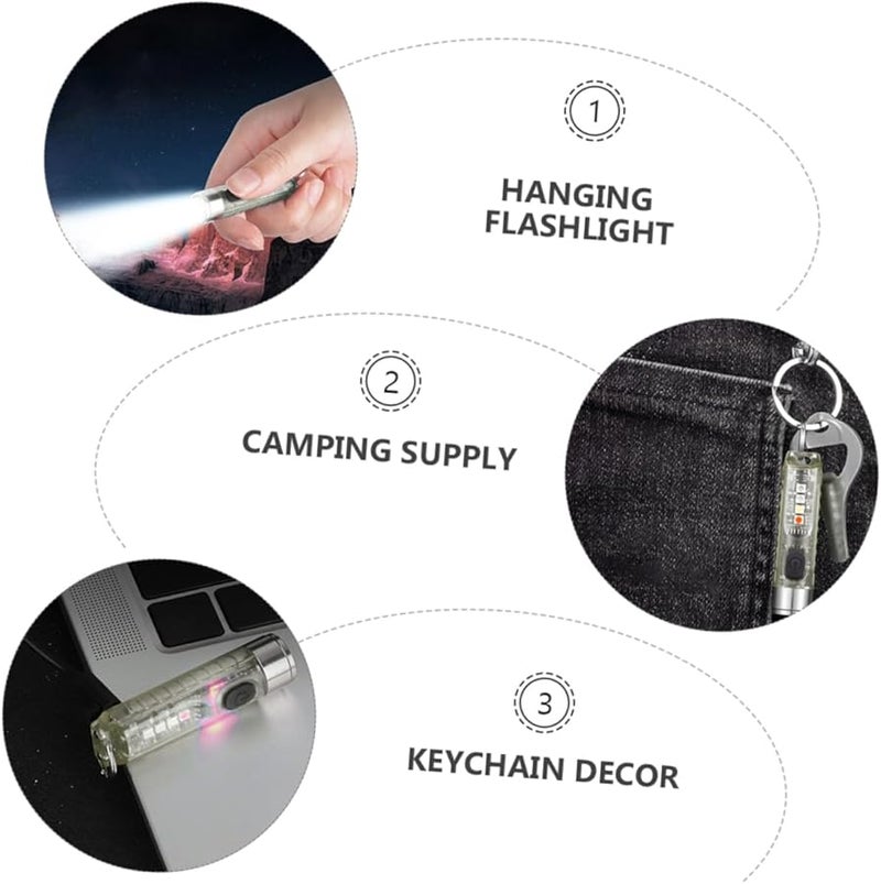 USB Rechargeable Mini LED Keychain Flashlight Compact Portable Light For Outdoor Emergency - Image 5