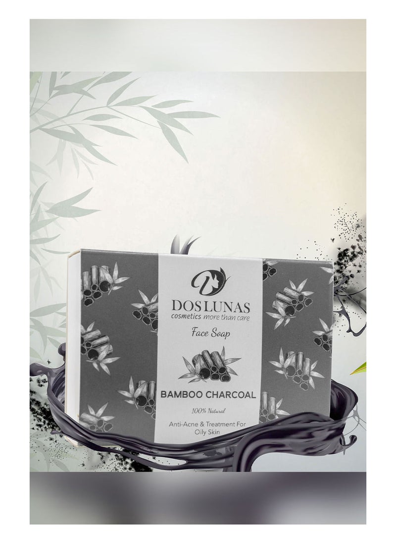 DOS LUNAS FACE SOAP CHARCOAL 100g  - Image 2