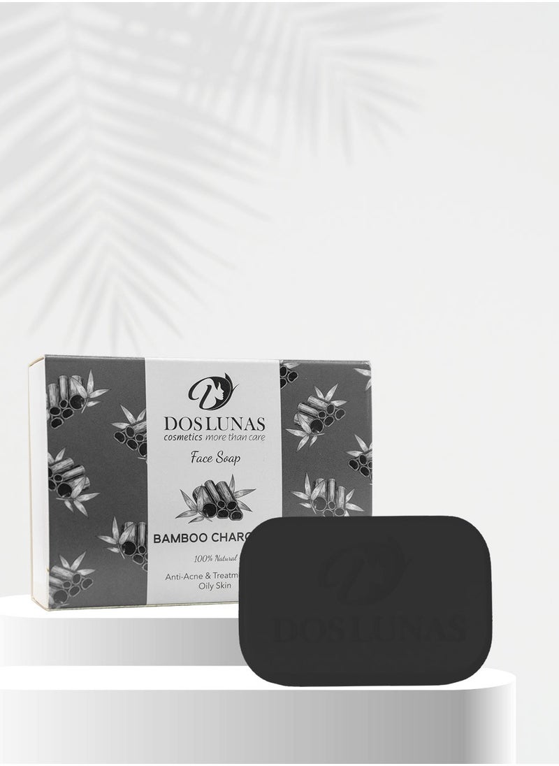 DOS LUNAS FACE SOAP CHARCOAL 100g  - Image 1