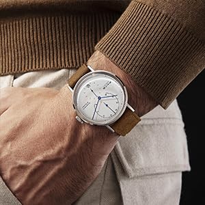 FEICE Bauhaus Watch Men's Automatic Watch Mechanical Watches Analog Leather Strap Casual Dress Watches for Men with Domed Mirror - FM202 (Brown) - Image 5