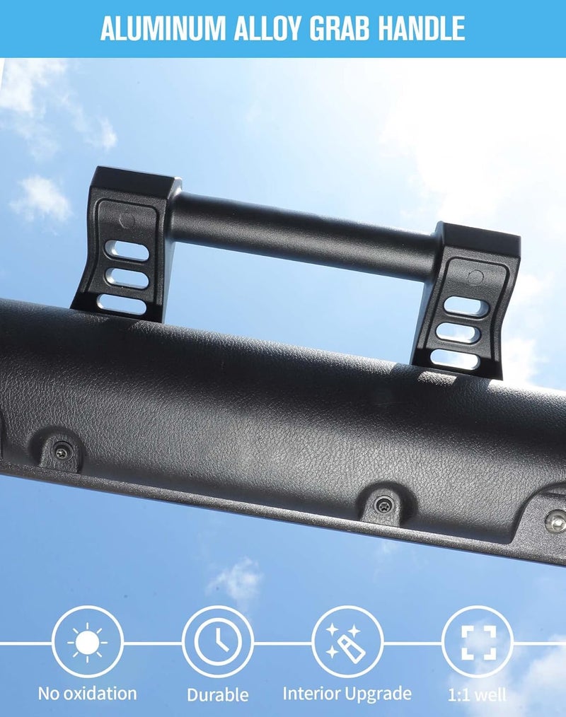 JeCar Aluminum Alloy Grab Handle for Jeep Wrangler JL & Gladiator JT (2018-2023) - Black - Image 4