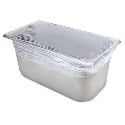 PanSaver Disposable Clear Third Pan Covers for Shrink Tight Food Storage & Easy Transportation - Commercial Food Cover (20 x 6 IN, 50 Pack) - Image 1