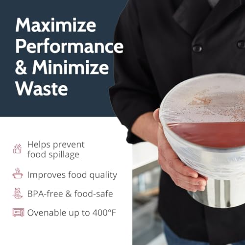 PanSaver Disposable Clear Third Pan Covers for Shrink Tight Food Storage & Easy Transportation - Commercial Food Cover (20 x 6 IN, 50 Pack) - Image 4