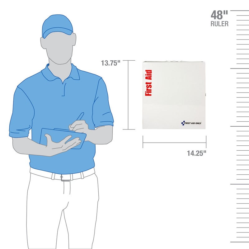 First Aid Only 746006 SmartCompliance 50Person ANSI 2021 A and OSHA Compliant First Aid Kit for Restaurant Kitchen Cafeteria and Other Food Service Venues Large Metal First Aid Cabinet - Image 5