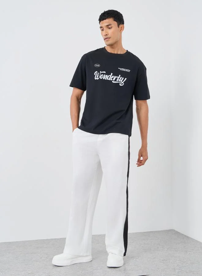Styli Styli Relaxed Fit Joggers with Side Tape
