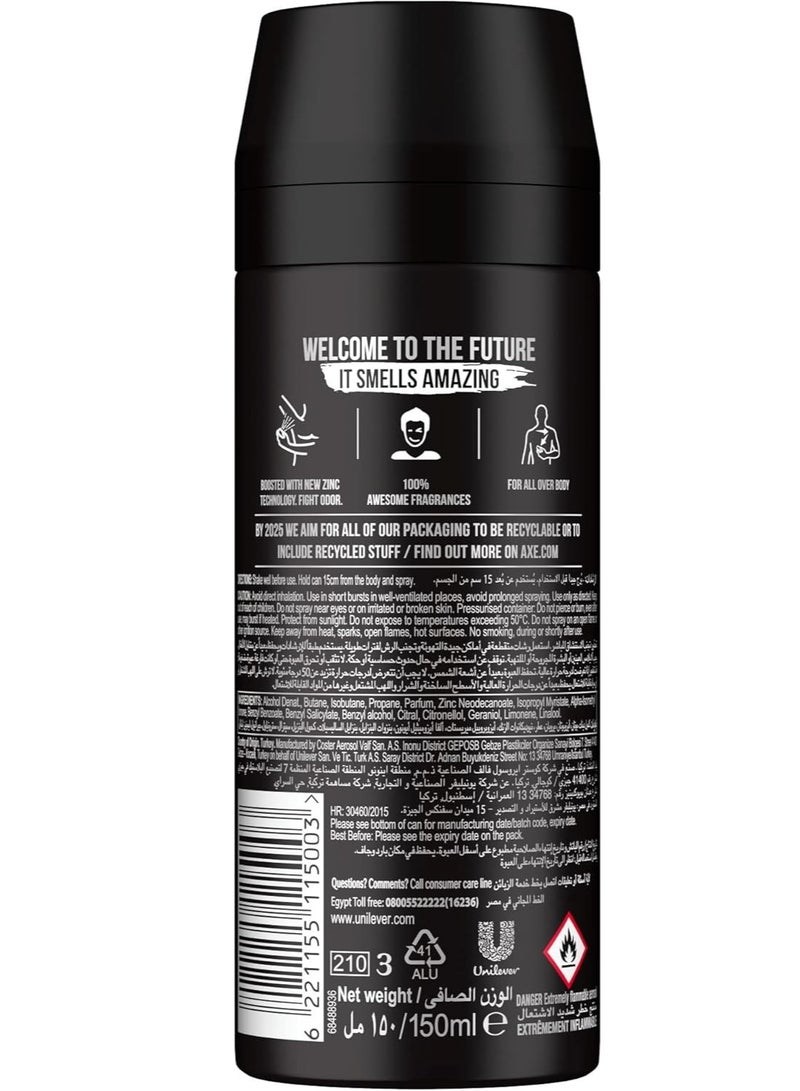أكس بخاخ للجسم للرجال بلاك 150 مل - Image 4