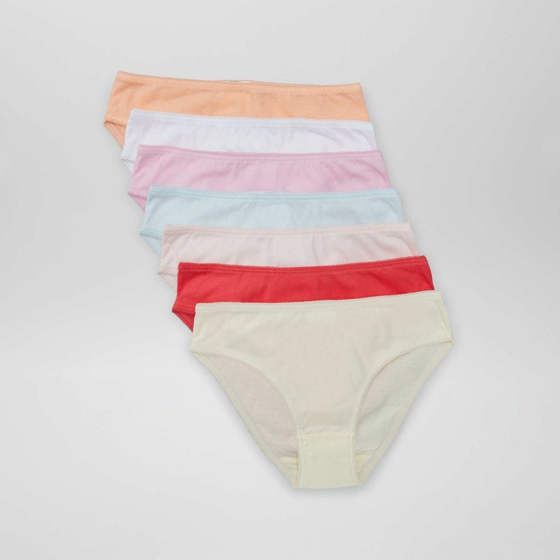 Girls Pack of 7 plain briefs
