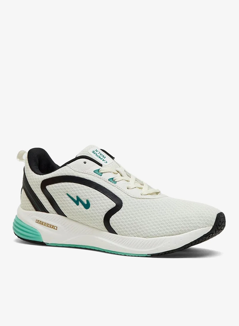 CAMPUS Men's White Low-Top Sneakers - Lightweight Shoes with Comfortable White Sole