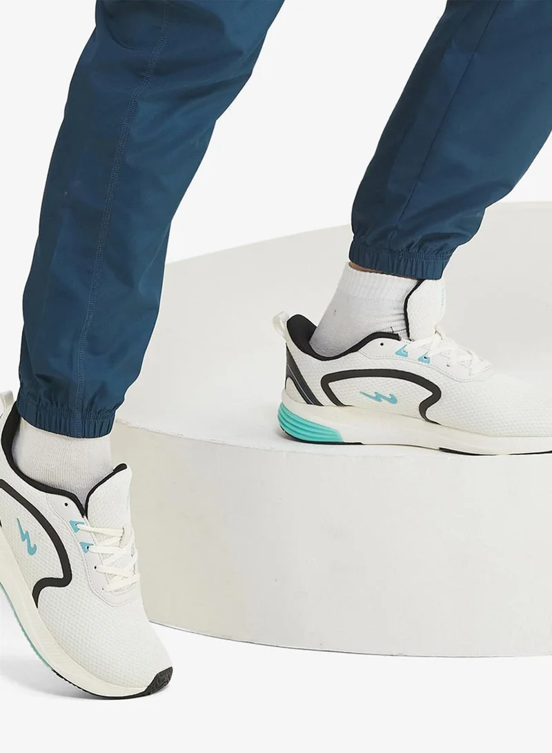 Men's White Low-Top Sneakers - Lightweight Shoes with Comfortable White Sole