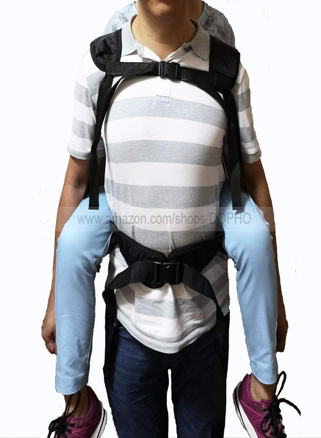 DOPHO Double Layer Patient Lift Sling Carrier One-Person Transferring Belt for Carrying Up and Down Stairs to Bed,Wheelchair,Chair,Car,Vehicle for Elderly,Handicapped,Disabled,Bedridden (Black, Large) - Image 2