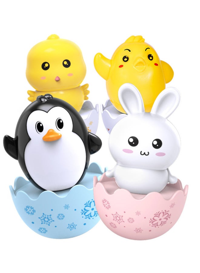 Dream High Shake Tone Same Desktop Decompression Tumbler Children's Early Education Educational Toy Baby Penguin Cute Rabbit Chick Rattle - Image 5