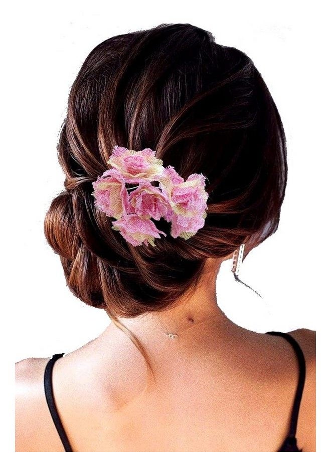 Hair Flare Artificial Hair Accessories Bridal Hair Pins For Wedding For Women And Girls2284 Baby Pink  - Image 2