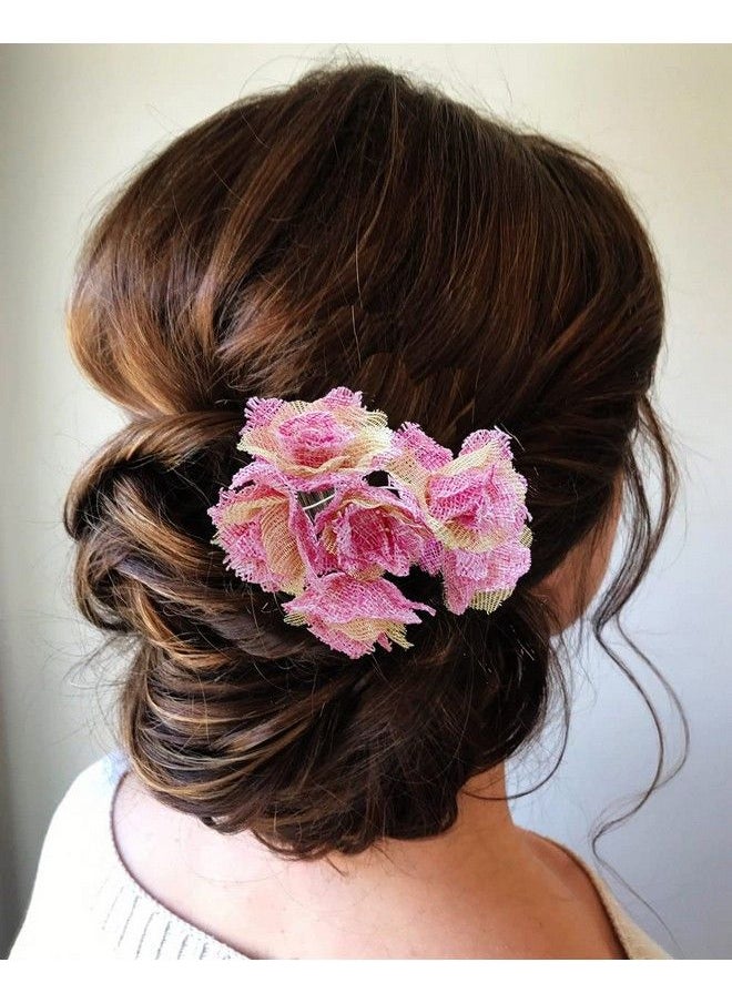 Hair Flare Artificial Hair Accessories Bridal Hair Pins For Wedding For Women And Girls2284 Baby Pink  - Image 4
