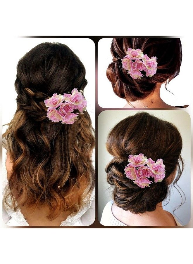 Hair Flare Artificial Hair Accessories Bridal Hair Pins For Wedding For Women And Girls2284 Baby Pink  - Image 5