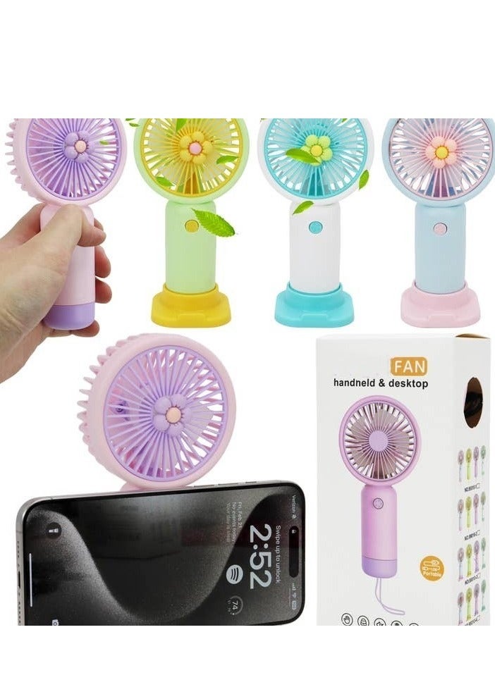 NEXORA SR Handheld Fan, Mini Table Fan, Portable Rechargeable Battery USB Personal Hand Fan, with Stand/Holder for Car Outdoor Camping Office Home Travel - Image 4