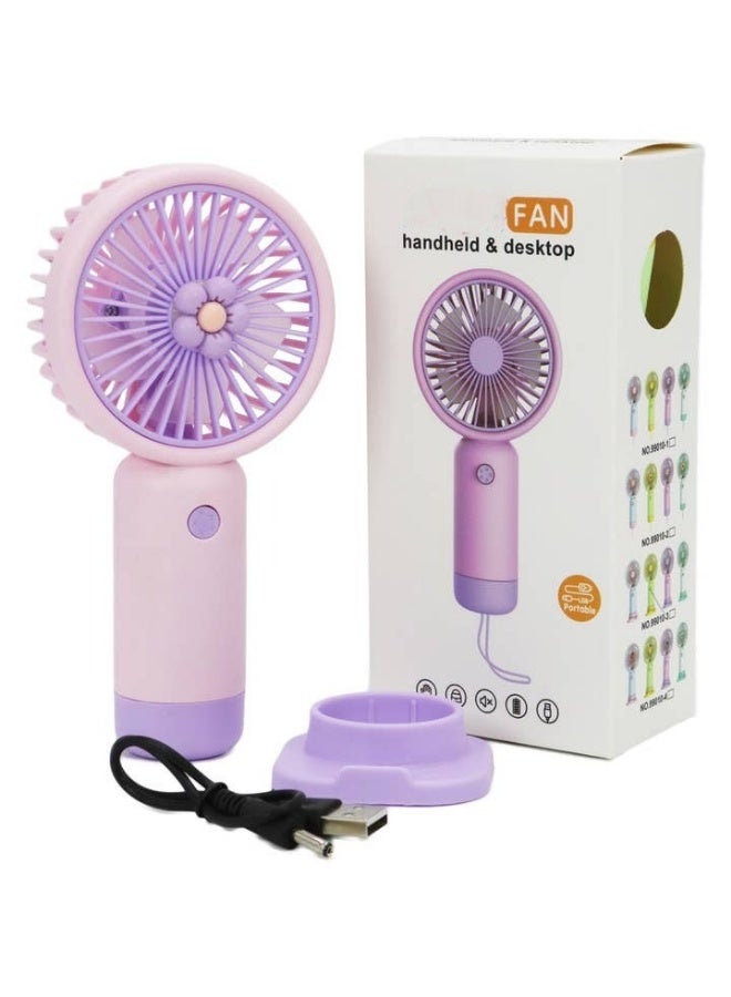 NEXORA SR Handheld Fan, Mini Table Fan, Portable Rechargeable Battery USB Personal Hand Fan, with Stand/Holder for Car Outdoor Camping Office Home Travel - Image 3
