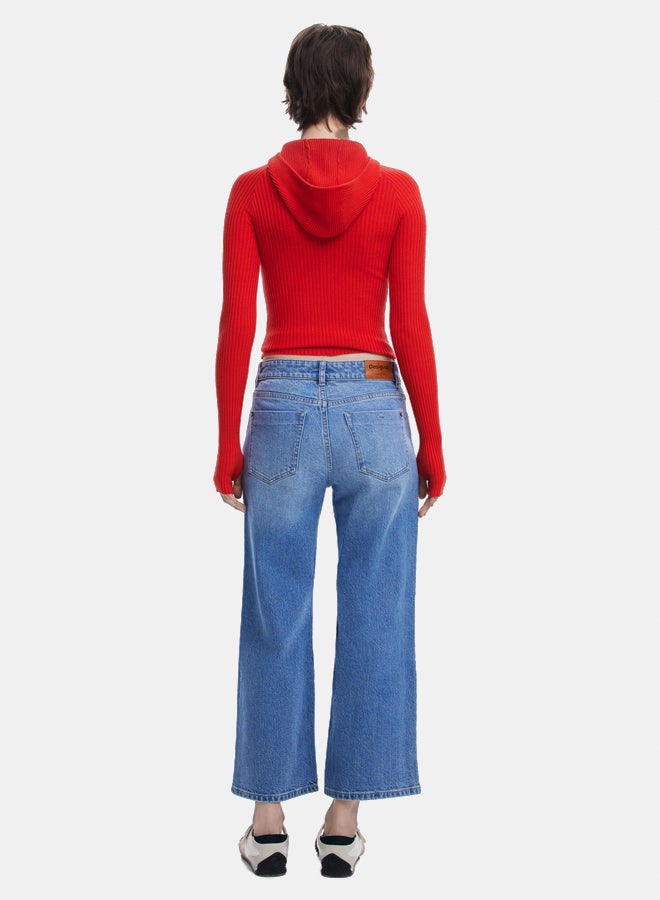 DESIGUAL Straight jeans with patches  - Image 3