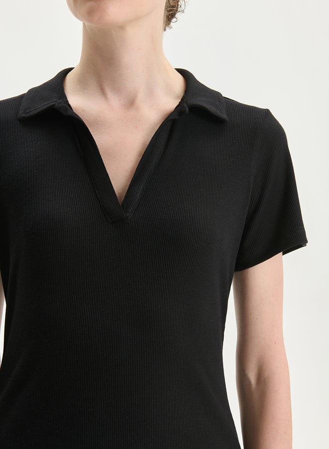 LC WAIKIKI Polo Neck Plain Women's Body - Image 3