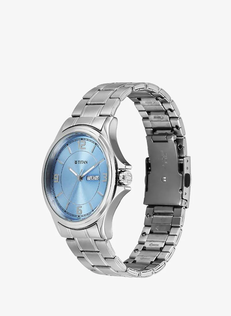 تيتان Men's Stainless Steel Analog Watch 1870SM07 - 44 mm