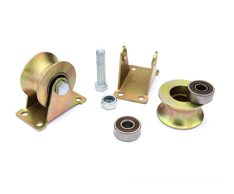 Anmeilexst 2 Pcs 2" U-Groove Track Wheel, Sliding Door Roller, for Track Sliding Doors and Mechanical Carts (Color Galvanizing) - Image 3