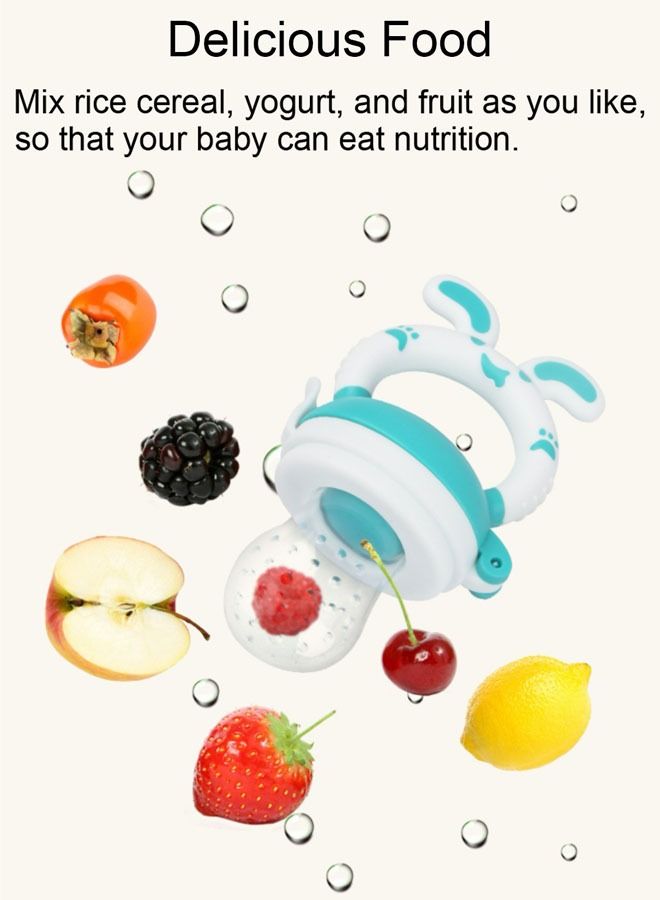 ZCM-HAPPY 4 Piece Baby Soft Chew Silicone Fresh Fruit and Vegetable Pacifier and Baby Fruit Sucker - Image 2