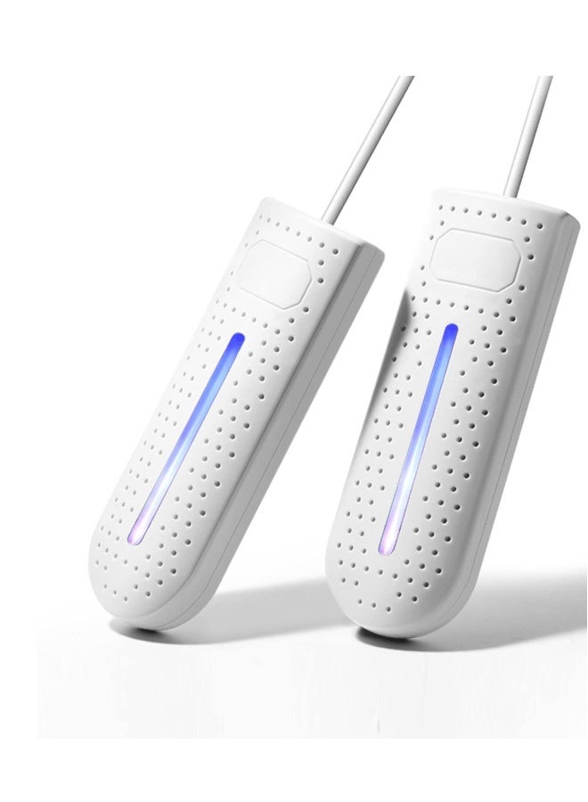 Boot Dryer, Shoes Dryer and Deodorizer, Foot Dryer 65℃ Boot Warmer Dryer with Heat Device, Double‑sided Porous Heat Dissipation for Shoes Sock Gloves(White) - Image 1