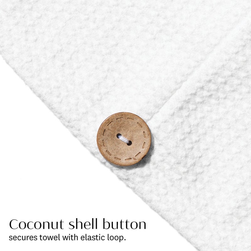 T3 Luxe Turban Towel | Soft Microfiber Material, Waffle Texture, Tapered Design, Comfortable Fit forMost Hair Lengths - Image 3