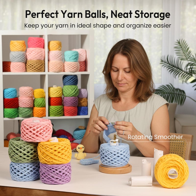 Etcokei 9pcs Yarn Ball Tube for Etcokei Electric Yarn Winder M1, Reusable ABS Yarn Cake Tube for Neat Storage & Tangle-Free Knitting/Crocheting Accessories - Image 2