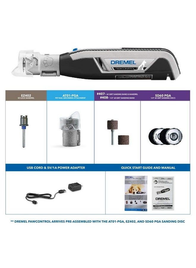 درمل أداة تهذيب أظافر الكلاب Dremel PawControl 7760-PGK - مجموعة أدوات تشذيب الحيوانات الأليفة لاسلكية وقابلة لإعادة الشحن - آمنة وإنسانية للكلاب والقطط والحيوانات الصغيرة  - Image 2