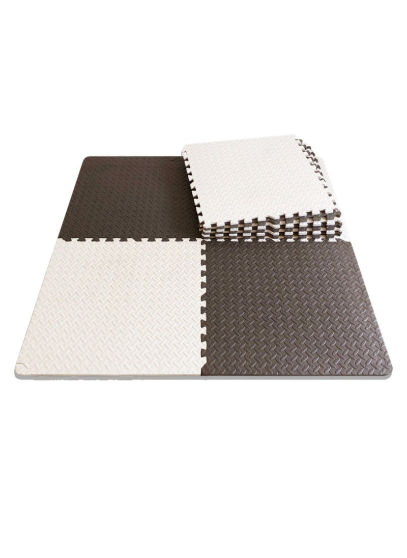 Reva Kids Play Mat Foam Interlocking Floor Mat Non-Slip Waterproof Durable Soft EVA Foam Flooring Tiles For Exercise Gym Yoga Baby Playroom (60×60cm, Black&White, 6PCS)  - Image 1