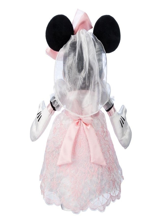 Disney Store Official Minnie Mouse Wedding Plush - Bride Stuffed Animal, Satin Bridal Gown, Embroidered Features, Organza Puffed Sleeves, Romantic Gift for Weddings, Includes to/from Gift Tag - Image 4