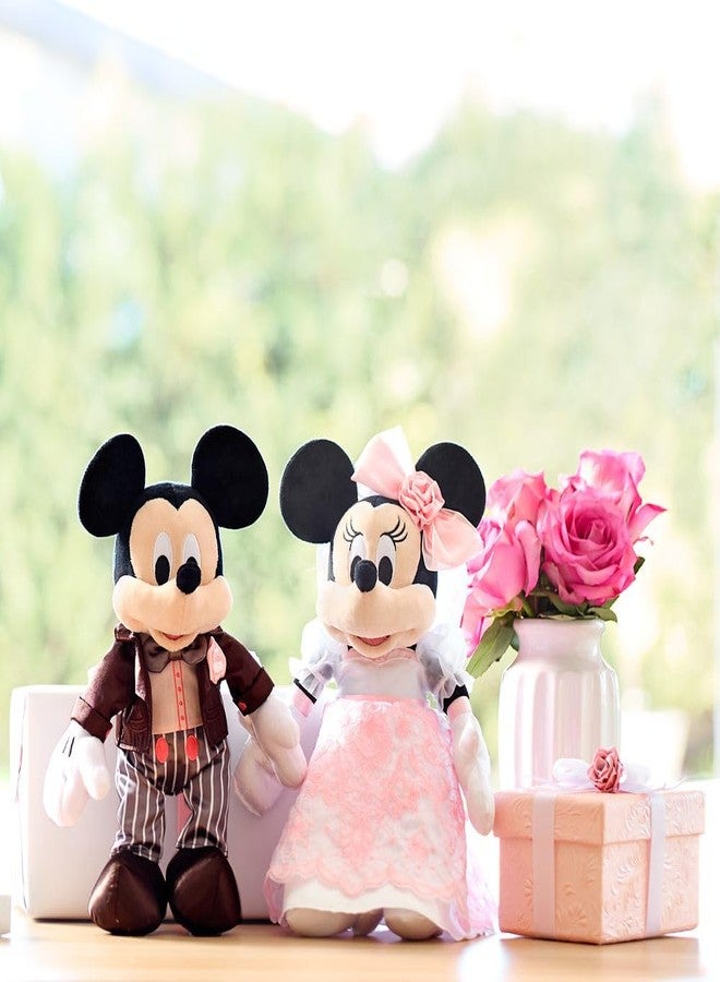 Disney Store Official Minnie Mouse Wedding Plush - Bride Stuffed Animal, Satin Bridal Gown, Embroidered Features, Organza Puffed Sleeves, Romantic Gift for Weddings, Includes to/from Gift Tag - Image 3