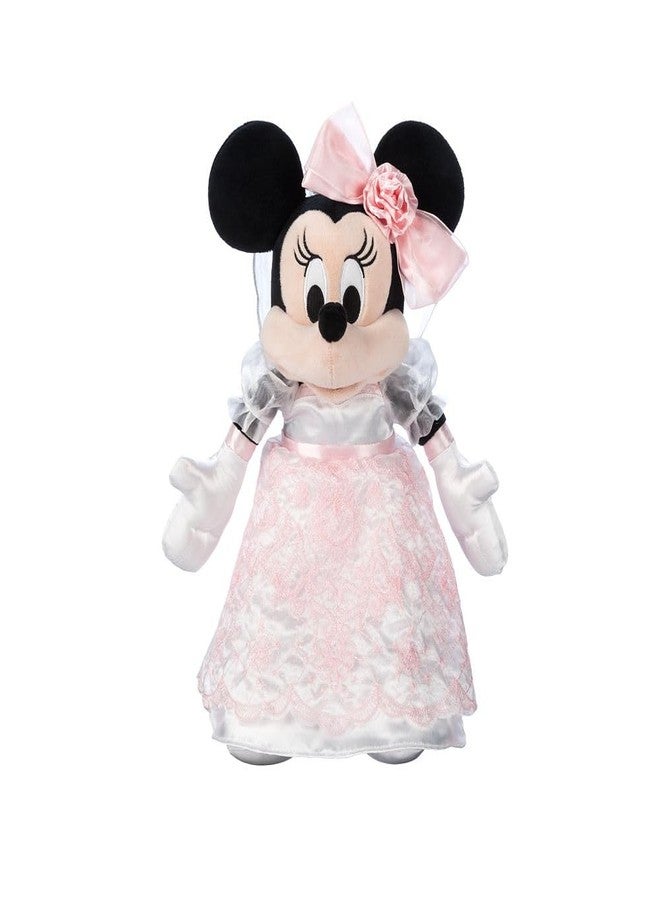 Disney Store Official Minnie Mouse Wedding Plush - Bride Stuffed Animal, Satin Bridal Gown, Embroidered Features, Organza Puffed Sleeves, Romantic Gift for Weddings, Includes to/from Gift Tag - Image 1