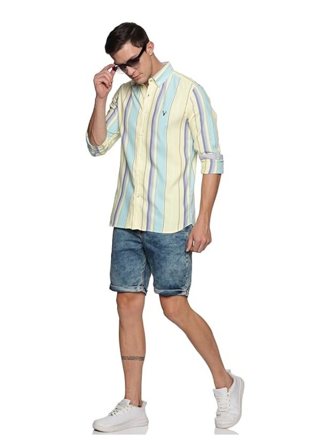 U.S. ELK Men's Button Down Shirt | Casual Slim Fit Shirt | Long Sleeve Oxford Shirts For Men | Smart Fit Cuff - Image 4