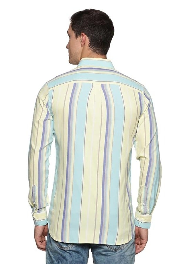 U.S. ELK Men's Button Down Shirt | Casual Slim Fit Shirt | Long Sleeve Oxford Shirts For Men | Smart Fit Cuff - Image 3