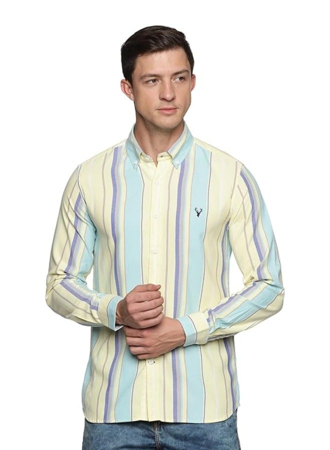 U.S. ELK Men's Button Down Shirt | Casual Slim Fit Shirt | Long Sleeve Oxford Shirts For Men | Smart Fit Cuff - Image 1