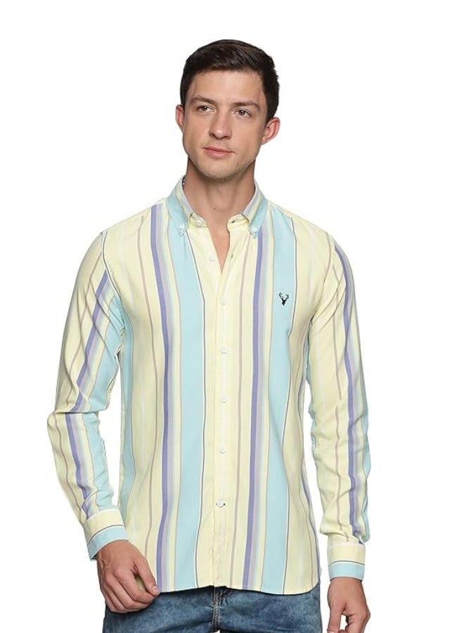 U.S. ELK Men's Button Down Shirt | Casual Slim Fit Shirt | Long Sleeve Oxford Shirts For Men | Smart Fit Cuff - Image 2