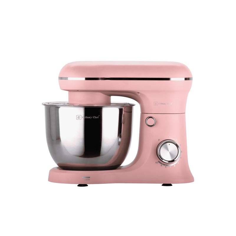 CULINARY CHEF 4.5L Retro Stand Mixer (Pink), 4.75 Quart - Image 1