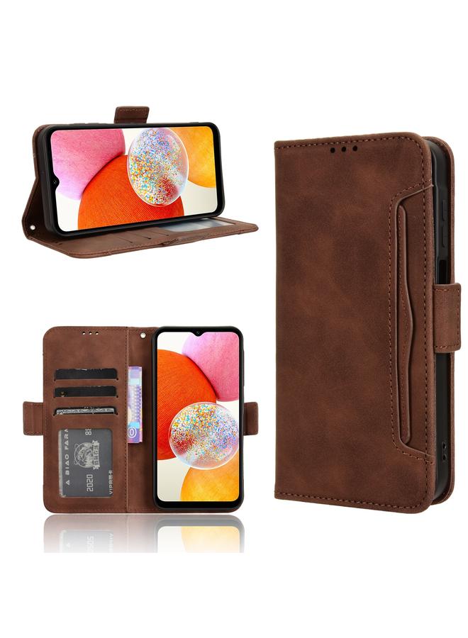 جرين تايجر حافظة جلدية لهاتف سامسونج جالاكسي A15 ذات ملمس جلد العجل مع فتحات للبطاقات (بني)