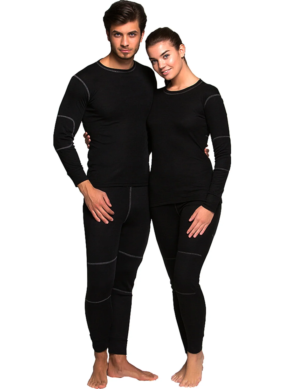 Thermoform Active Plus Adult Thermal Underwear Set Black