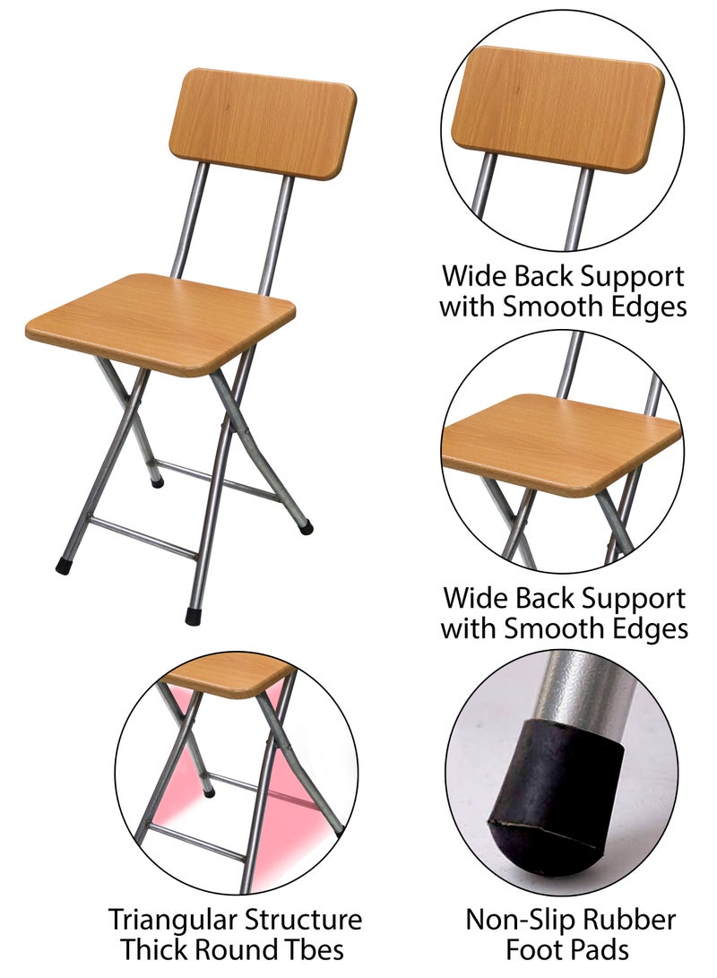 دي بلو مجموعة مكونة من 1 طاولة مستطيلة قابلة للطي و2 كراسي قابلة للطي بتشطيب خشبي، متعددة الاستخدامات للطعام، الكمبيوتر، الألعاب، اللاب توب، المكتب المنزلي، محطة العمل، دراسة الأطفال، المطبخ، السفرة، الشرفة، القهوة، الفناء الخارجي، الحديقة، النزهات، الشاطئ، البار، التخييم في الصحراء، السفر، الأثاث المنزلي المحمول والخفيف الوزن بحجم 70x70x50 سم - Image 5