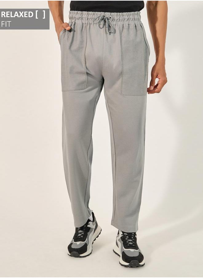 Styli Styli Relaxed Fit Reverse Pocket Open Hem Terry Joggers  - Image 1